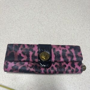 Big Buddha, Handbag, Clutch Purse, Pink & Black Leopard print